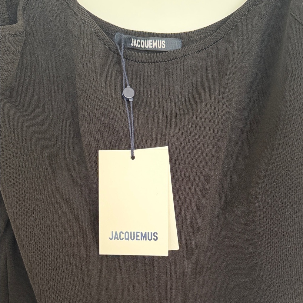 Jacquemus Black Sheer Slip Dress - Picture 4 of 6